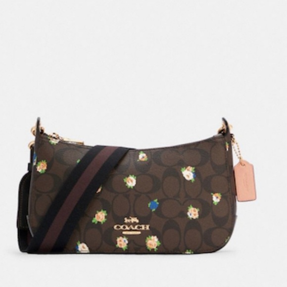 Coach 
Jes Baguette In Signature Canvas With Vintage Mini Rose Print - Picture 6 of 10